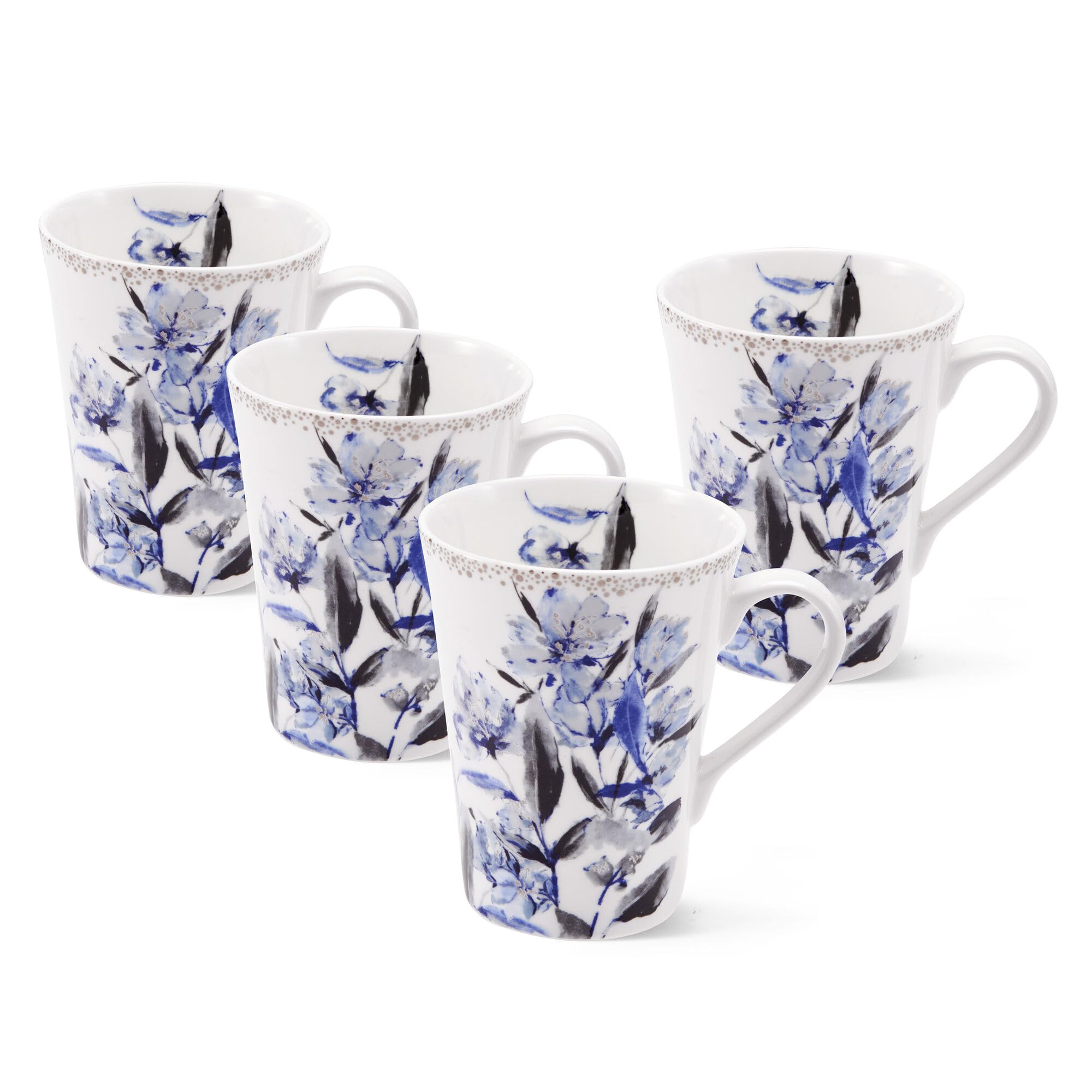 Mikasa Kaia Bone China Mugs, Set of 4, 13.5 Ounce