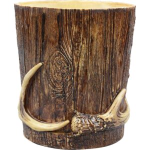 BLACK FOREST DECOR Buck Mountain Antler Waste Basket