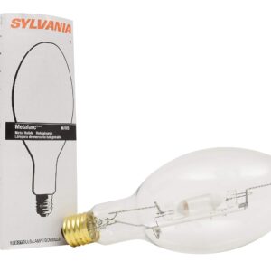 Sylvania SYL64036 M400/U/ED37 Clear Metal Halide Lamp, ED37 Mogul Screw (E39), 400 W, 4000K, 1 Count (Pack of 1)