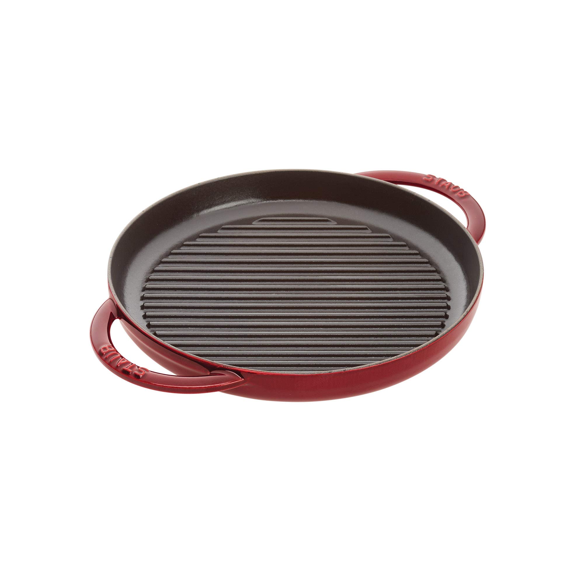 Staub Cast Iron 10-inch Pure Grill - Grenadine, Made in France