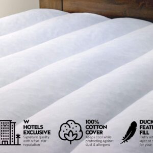 W Hotels Featherbed - Mattress Cover - Hotel Luxurious, Soft Duck Featherbed - King (76" x 80")