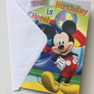 mickey mouse your birthday is here! happy birthday card