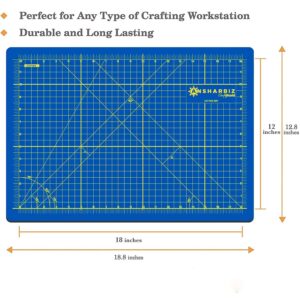 Crafty World 18 x 24 Cutting Mat for Sewing, Self Healing Double Sided Quilting Crafts Mat - Fabric Cutting Mat - Non Slip surface - Rotary Cutting Board Green