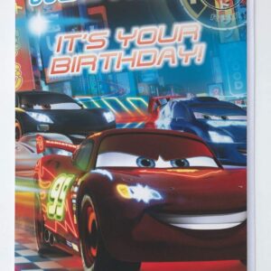 Disney cars lighting mcqueen woo hoo! it's your birthday! birthday card