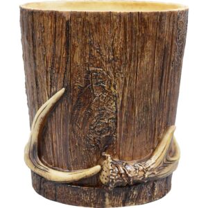 BLACK FOREST DECOR Buck Mountain Antler Waste Basket