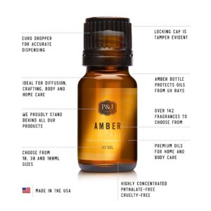 P&J Trading Fragrance Oil | Amber Oil 30ml - Candle Scents for Candle Making, Freshie Scents, Soap Making Supplies, Diffuser Oil Scents