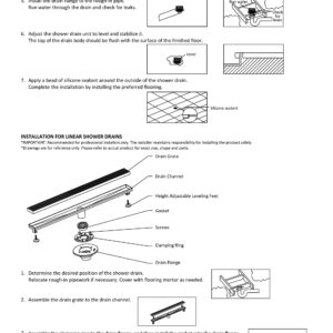 Dawn LBE320304 Brisbane River Series Linear Shower Drain, 32-Inch