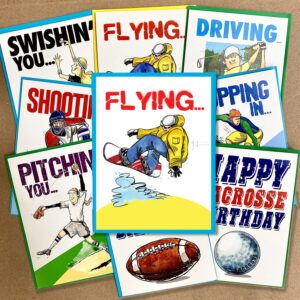 Play Strong Snowboard Birthday Card 1-Pack (5x7) Power Player Illustrated Sports Birthday Cards Greeting Cards- Awesome for Snowboarders, Coaches and Fans Birthdays, Gifts and Parties!