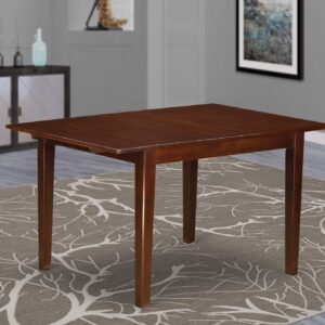 East West Furniture NFT-MAH-T Norfolk Dining Room Table - a Rectangle kitchen Table Top with Butterfly Leaf, 32x54 Inch, Mahogany