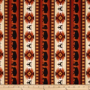 tucson buffalo stripe terracotta, fabric by the yard