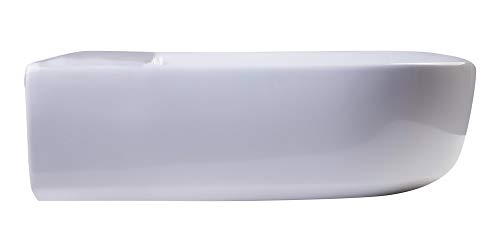 ALFI brand AB111 D-Bowl Porcelain Wall Mounted Bath Sink, 24", White