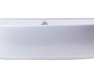 ALFI brand AB111 D-Bowl Porcelain Wall Mounted Bath Sink, 24", White