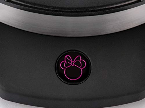 Disney Minnie Mouse Waffle Maker by Select Brands - Premium Minnie Mouse Waffle Iron - Disney Waffle Maker for Kitchen Appliances - For Disney Lovers - 7" Waffles, Pink