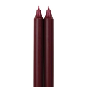 Northern Lights Candles - 12" 2PK Premium Tapers, Bordeaux - 72884