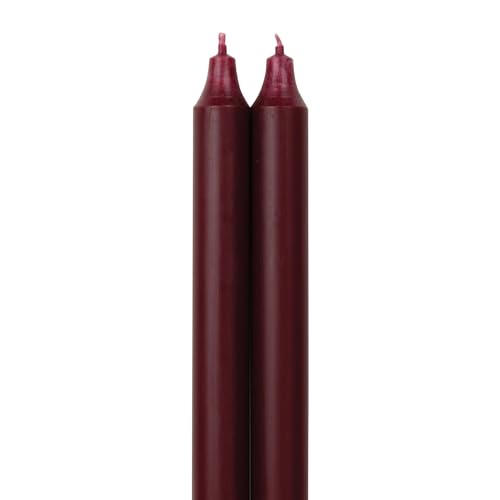 Northern Lights Candles - 12" 2PK Premium Tapers, Bordeaux - 72884