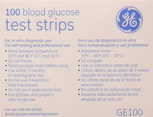 GA/Bionime GE100 Diabetic Test Strips, 100 Count