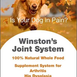 Winston Joint System - for Medium Dogs from 40-99 Pounds - 100% Natural Whole Food Supplement for Arthritis, Hip Dysplasia and Joint + Pain Relief - One Month Supply - Since 1992