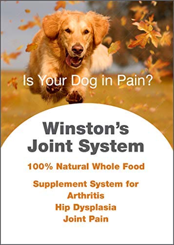 Winston Joint System - for Medium Dogs from 40-99 Pounds - 100% Natural Whole Food Supplement for Arthritis, Hip Dysplasia and Joint + Pain Relief - One Month Supply - Since 1992