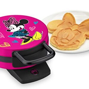 Disney Minnie Mouse Waffle Maker by Select Brands - Premium Minnie Mouse Waffle Iron - Disney Waffle Maker for Kitchen Appliances - For Disney Lovers - 7" Waffles, Pink