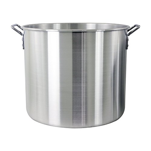 CHARD ASP60, Aluminum Stock Pot and Strainer Basket Set, Silver, 60 quart,Large