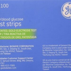 GA/Bionime GE100 Diabetic Test Strips, 100 Count