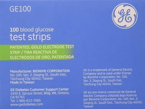 GA/Bionime GE100 Diabetic Test Strips, 100 Count