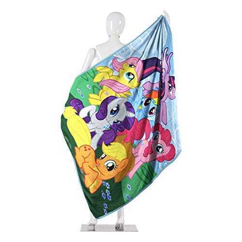 Hasbro's My Little Pony "Join The Herd" Micro Raschel Throw Blanket, 46" x 60", Multi Color