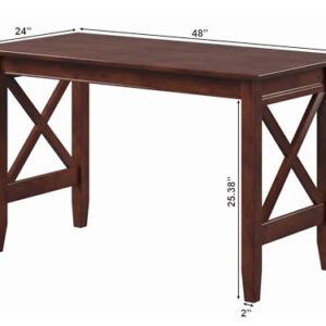 Multi-Purpose Desk, Writing Desk, Craft Table, Work Table, Computer Desk, Solid Wood, Brown