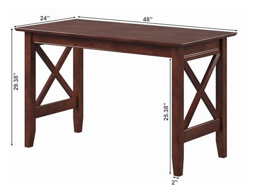 Multi-Purpose Desk, Writing Desk, Craft Table, Work Table, Computer Desk, Solid Wood, Brown