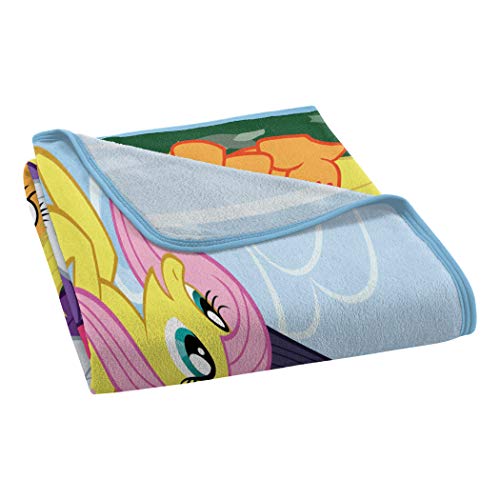 Hasbro's My Little Pony "Join The Herd" Micro Raschel Throw Blanket, 46" x 60", Multi Color