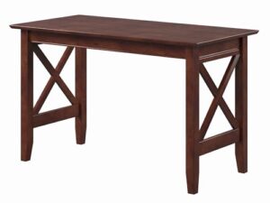 multi-purpose desk, writing desk, craft table, work table, computer desk, solid wood, brown