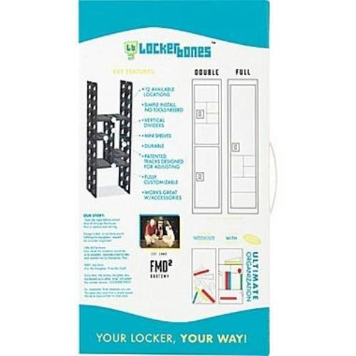 Lockerbones - 12" Plastic (Black) Locker Shelf Organizer as seen on Shark Tank