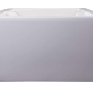 ALFI brand AB3618ARCH-B Arched Apron Thick Wall Fireclay Double Bowl Farm Sink, 36", Biscuit