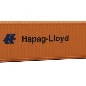 Walthers SceneMaster HO Scale Model of Hapag Lloyd (Orange, Blue) 40' Hi Cube Corrugated Side Container,949-8254