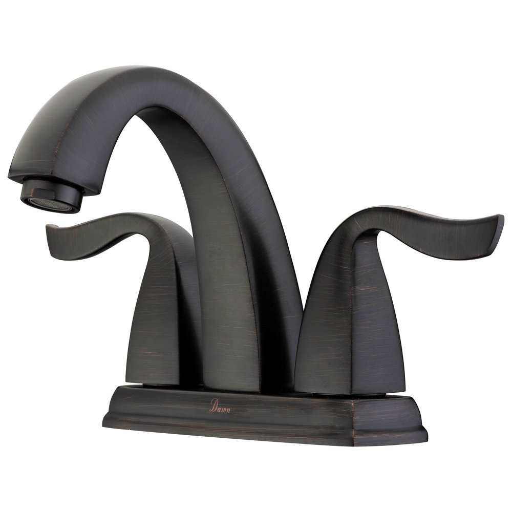 Dawn AB04 1273DBR 2-Hole, 2-Handle Centerset Lavatory Faucet for 4" Centers, Dark Brown Finished