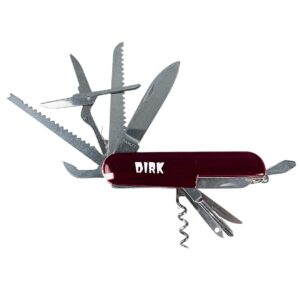 ADROIT 11-in-1 Multi Function Outdoorsman's Mini Pocket Knife | Stainless Steel | Bright Red Handle | Compact Design | Includes Bottle Opener, Corkscrew, 2 Saw blades, Knife, Scissors, and More