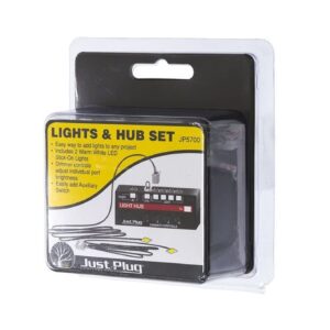 Woodland Scenics Just Plug: Lights & Hub Set w/Dimmer Controls: Warm White Stick-On LED Lights w/24 Cable (2)