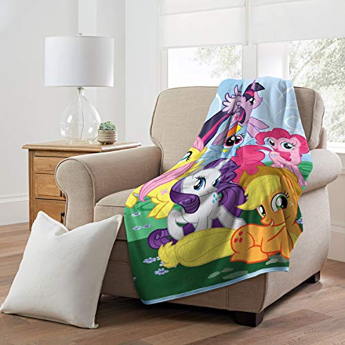 Hasbro's My Little Pony "Join The Herd" Micro Raschel Throw Blanket, 46" x 60", Multi Color