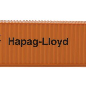 Walthers SceneMaster HO Scale Model of Hapag Lloyd (Orange, Blue) 40' Hi Cube Corrugated Side Container,949-8254