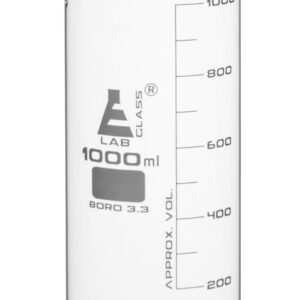 Beaker, 1000mL - Tall Form with Spout - White, 100mL Graduations - Borosilicate 3.3 Glass - Eisco Labs