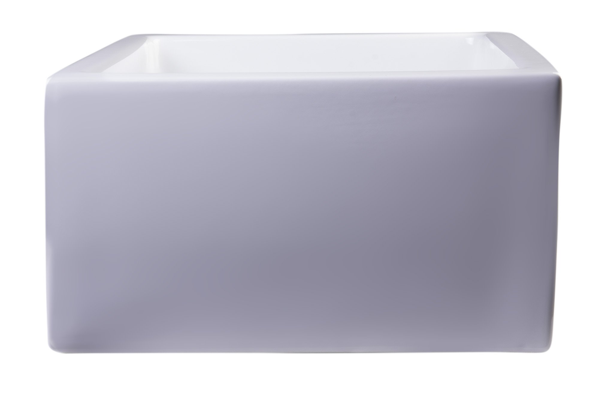 ALFI brand AB3018SB-W Smooth Solid Thick Wall Fireclay Single Bowl Farm Sink, 30", White