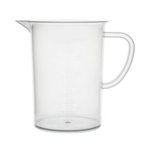 eisco plastic pitcher, 500ml - molded graduations - chemical resistant & autoclavable polypropylene - measuring jug