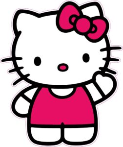 hello kitty decal wall decor 24" x 20"