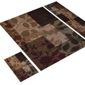 Home Dynamix Amelia Modern Area Rug | 3 Piece Set | Beige/Green/Red