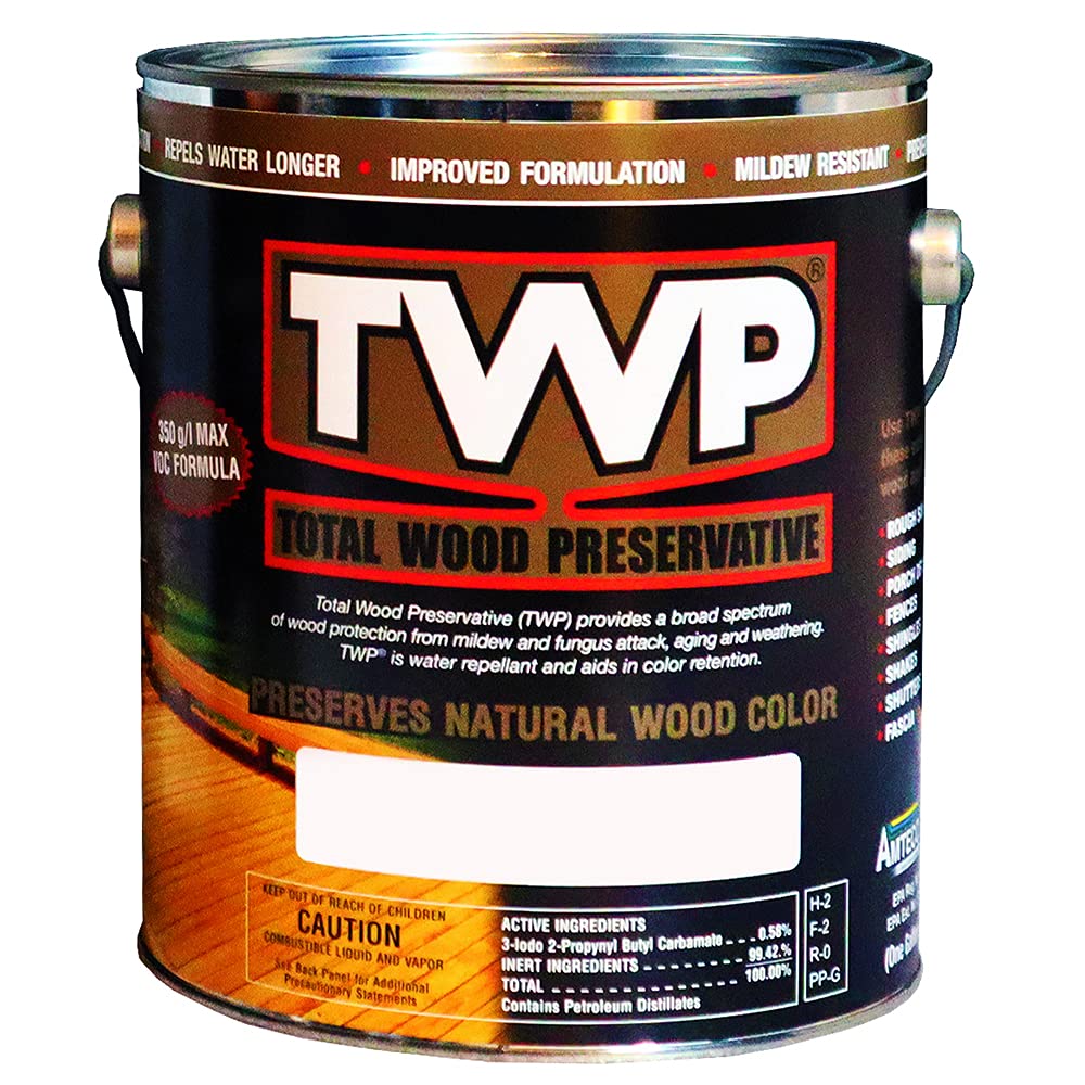 TWP 1501 Cedartone Low VOC Wood Preservation Stain - Eco-Friendly, Long-Lasting Protection, UV & Water Resistant, Easy to Apply - 1 Gallon