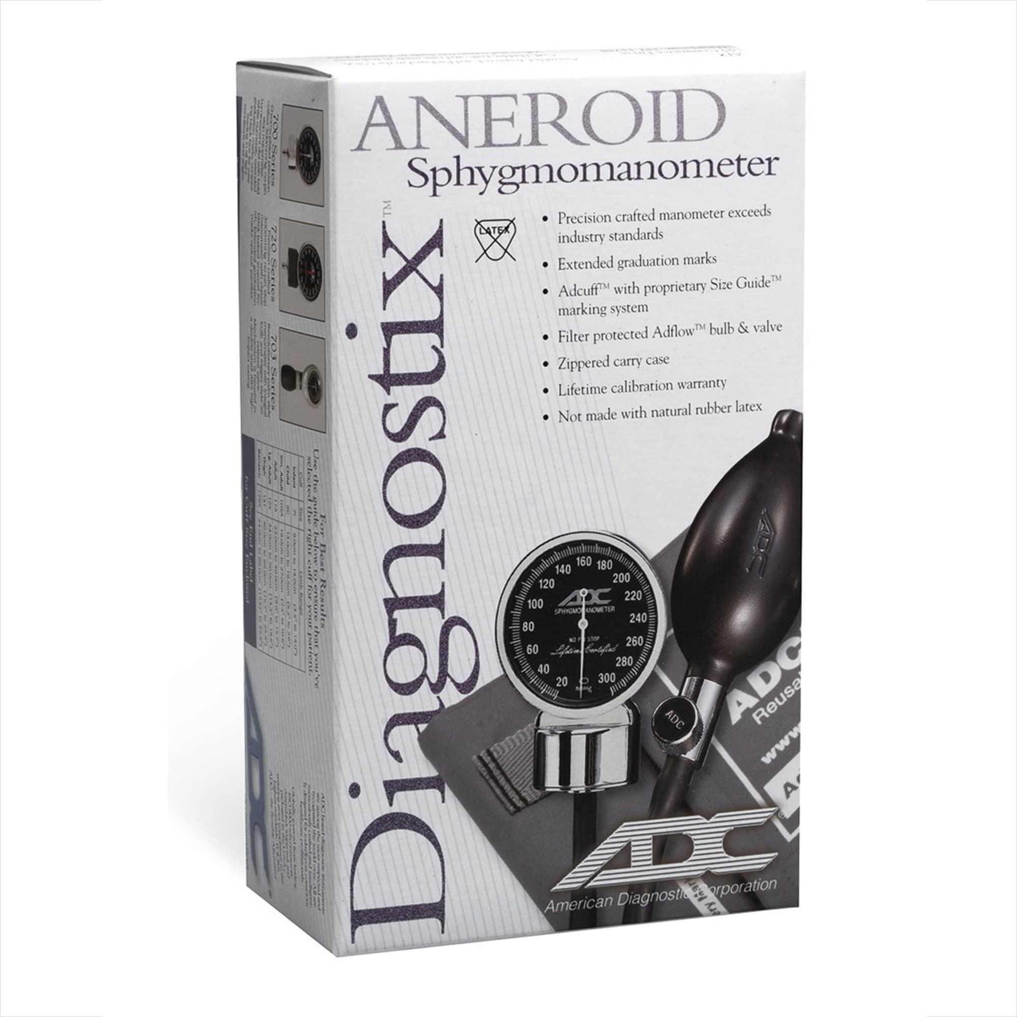 American Diagnostic Corporation Diagnostix 720 Pocket Aneroid Sphygmomanometer X-Large Burgundy