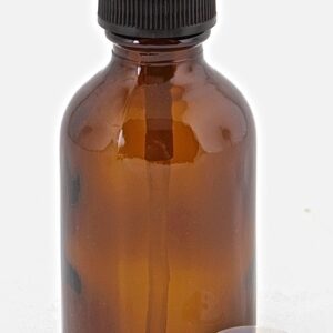 12, Amber, 2 oz Glass Bottles, with Black Fine Mist Sprayers