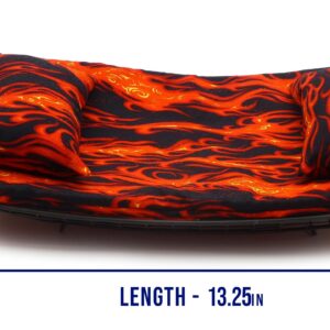 Chaise Lounge for Bearded Dragons, Flames Fabric