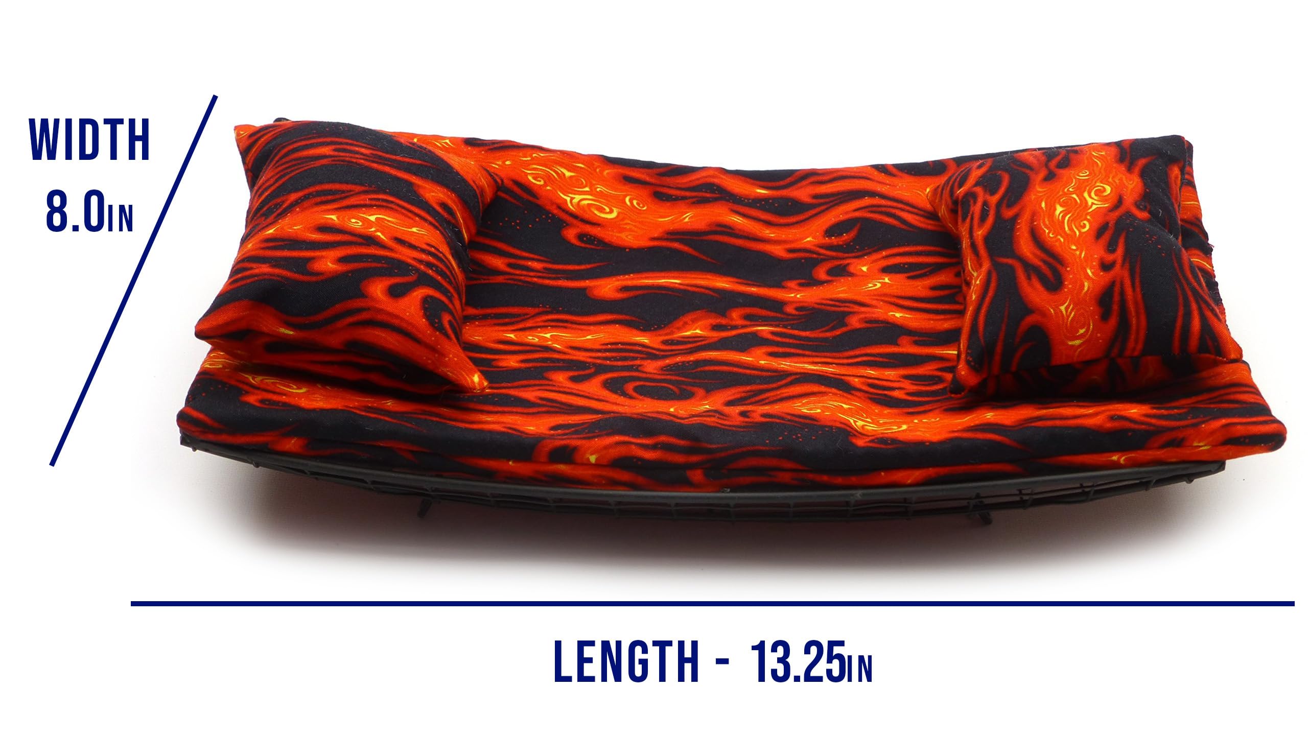 Chaise Lounge for Bearded Dragons, Flames Fabric