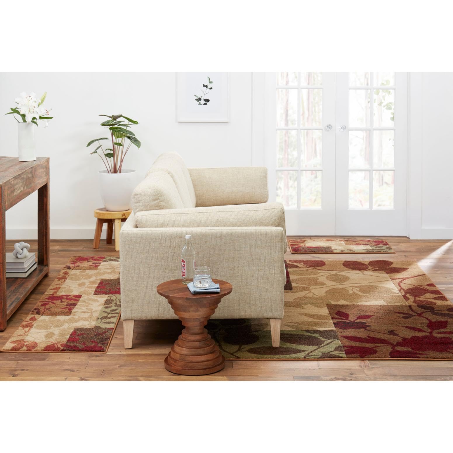 Home Dynamix Amelia Modern Area Rug | 3 Piece Set | Beige/Green/Red